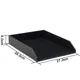 Business Single Layer File Tray PU Leather Desk Sundry Container Holder Office Documents Storage
