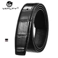 VATLTY Fashion Leather Belt Without Buckle for Men 35mm Natural Cowhide Trouser Belt Black Brown