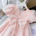 Baby Mädchen Kleid Sommer Kinder Bestickt Schmetterling Temperament Elegante Prinzessin Kleid Mit