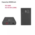 DC 12V 16.5V 19V 20V 24V PD 60W Battery Pack PowerBank 24000mah for MacBook IPad Dell HP