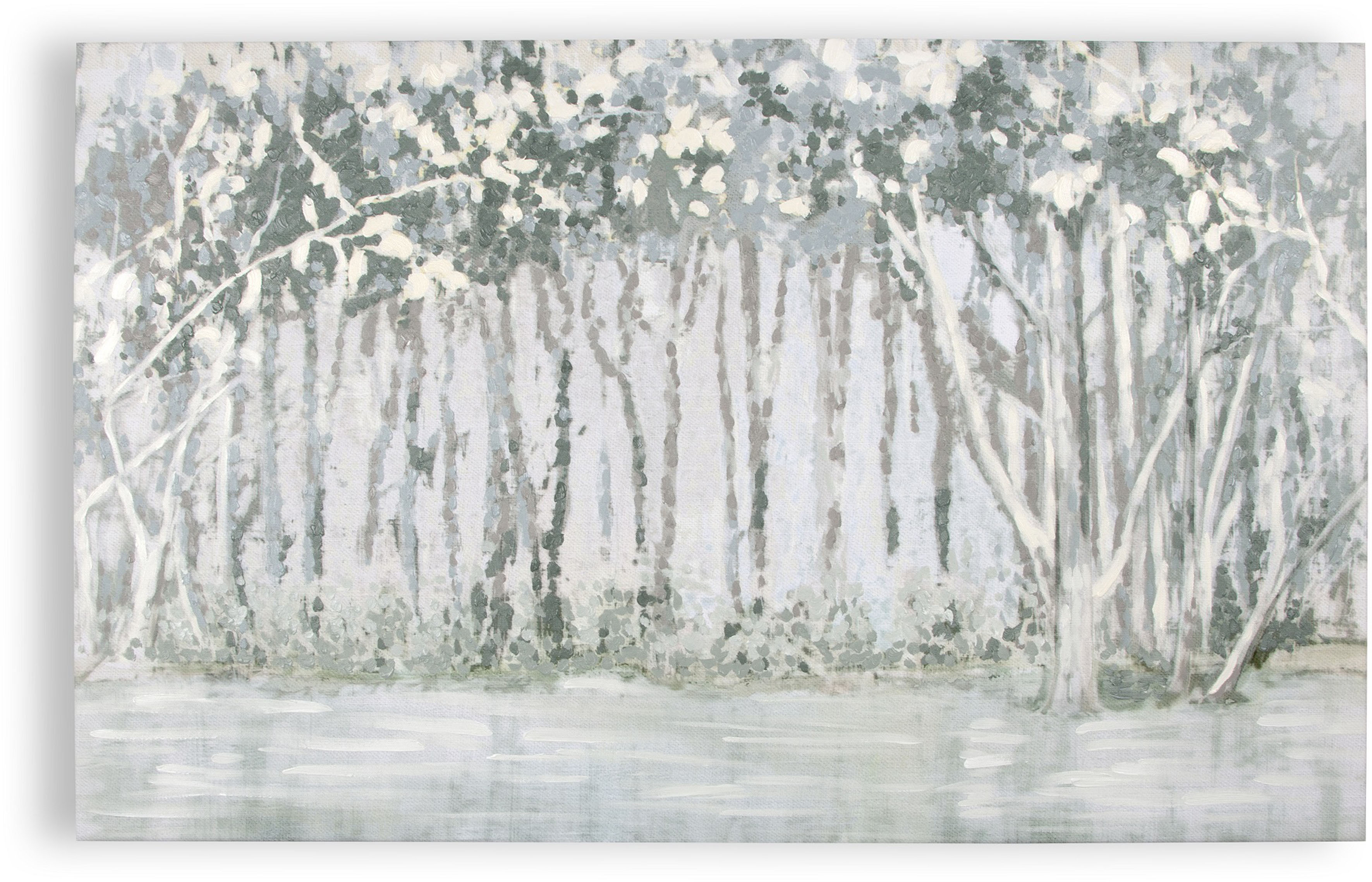 Leinwandbild LAURA ASHLEY "Woodland Walk Luxus", grau (farbe bild(er): grau), Leinwandbild, 1 Stk., MDF, Bilder, Leindwandbild 90x55cm Image