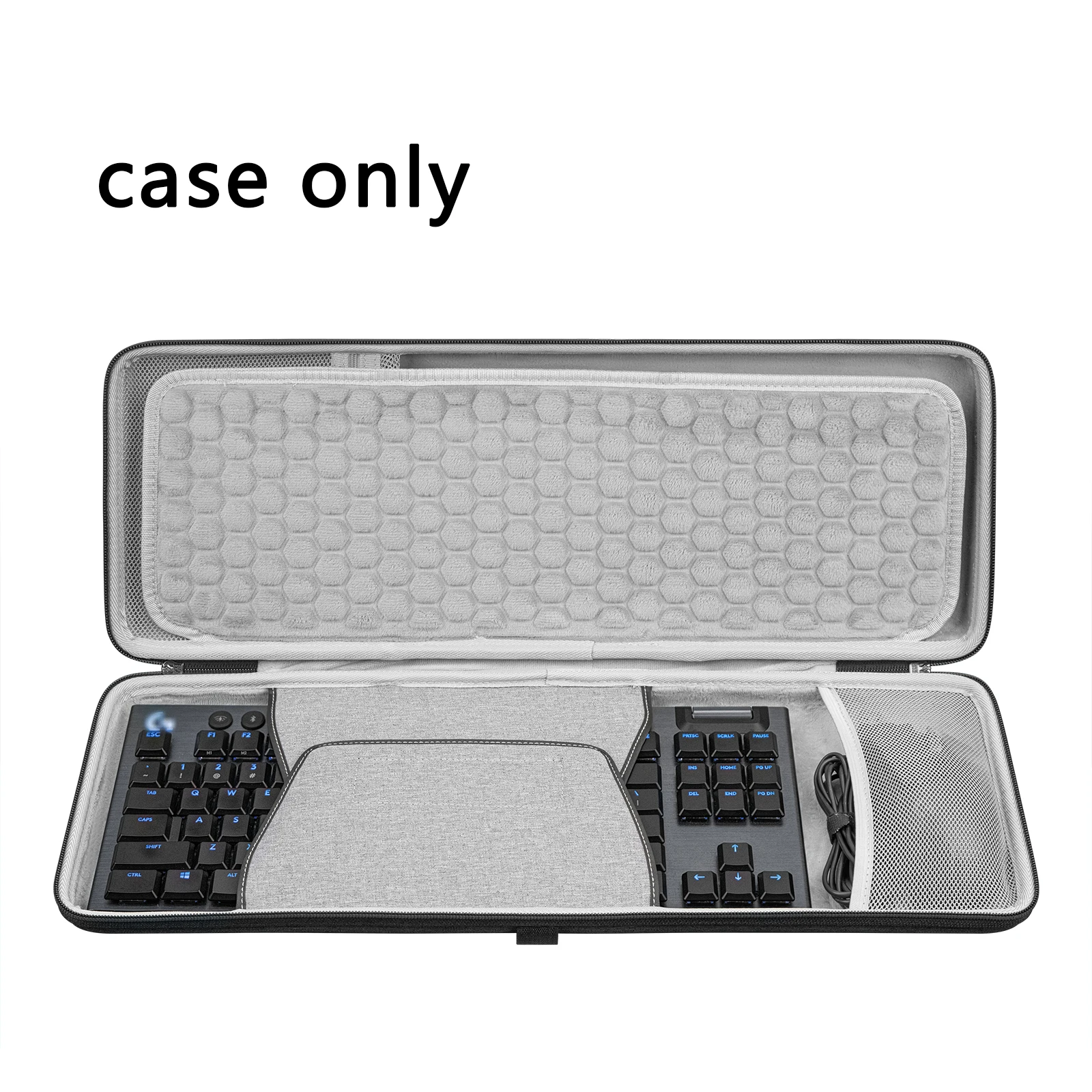 Geekria TKL Keyboard Case for Logitech G915 TKL Keyboard + G502 Mouse Combo Case, Hard Shell Carrying Bag for 87-key Keyboards