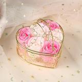 Floral Scented Bath Soap Rose Flower Petals Iron Basket Gift Box Artificial Flowers Valentine s Day Christmas Romantic Gifts Wedding Decorations