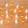 2m 20led Ostern Kaninchen Schnur Licht Karotte Küken Eier Fee Licht Girlande glücklich Ostern Party