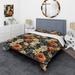 Designart "Splendid Marigold Mosaic Collage II" Cottage Bedding Set With Shams