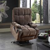 Liyasi Dual OKIN Motor Power Lift Recliner Chair for Elderly Infinite Position Lay Flat 180° Recliner with Heat Massage