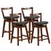 1/2/4 PCS Swivel Counter Height Bar Stool 26'' Upholstered PU Leather