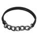 Chain Leather Band Electroplating Alloy Hair Rope Hair Ring Bracelet Head Rope Bracelet Hair Band Black Elastic Women s Hair Band Bracelet