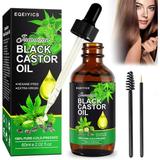 Jamaican Black Castor Oil Organic Body Message Oil 100% Pure & Natural Cold Pressed Anti-Aging Essential Oil Hair Nourishing Oil for Eyelashes Dry Skin Moisturizer 1 PCS