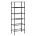 Furinno Wayar 6-Tier Stackable Metal Storage Shelf Rack 23 x 13 x 59 Black