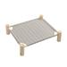 Tuphregyow Elevated Dog Bed Wooden Suspended Pet Bed for Indoor/Outdoor Use Detachable and Portable Ideal for Cats and Small Dogs Khaki