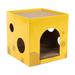 Toysmith Cat Scratching Cardboard House Cardboard Cat Scratcher Furniture Protector Interactive Anti Slip Bottom Corrugated Box Lounge 30x30x30cm