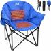 MOPHOTO Heated Camping Chair Oversized Camping Chairs with 3 Heat Levels Padded Camping Chair Supports 500lbs Portable Folding Heated Outdoor Chair for Camping or Picnic