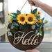 Wooden house decorations American country sunflower front door listing Thanksgiving home wooden sign pendant