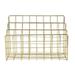 Nordic Style Iron Art Grid Storage Rack Book Holder Three Layer Desktop Magazine Shelf Home Organizer Decoration(Gold)