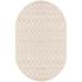 Rugs.com Moroccan Trellis Collection Rug â€“ 5 x 8 Oval Ivory And Pink Medium Rug Perfect For Living Rooms Large Dining Rooms Open Floorplans