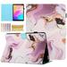 Allytech Case for iPad 10th Gen 10.9 inch 2022 with Pen Holder & Card Slots Multi-Angle Viewing Stand PU Leather Auto Sleep Wake Shockproof Flip Case Gold Pink Marble