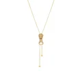 14K Yellow Gold & 0.60 TCW Diamond Zipper Pendant Necklace