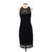 Nanette Lepore Casual Dress - Party Crew Neck Sleeveless: Black Print Dresses - Women's Size 4