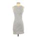 Divided by H&M Casual Dress - Bodycon Crew Neck Sleeveless: Ivory Stripes Dresses - Women's Size Small