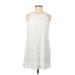 Speechless Casual Dress - Shift Crew Neck Sleeveless: White Print Dresses - Women's Size Medium