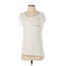 Cynthia Rowley Short Sleeve T-Shirt: Ivory Tops - Women's Size Small