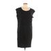 Easywear by Chico's Casual Dress - Mini Scoop Neck Short sleeves: Black Print Dresses - Women's Size Large