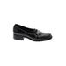 Brighton Flats: Slip On Chunky Heel Classic Black Solid Shoes - Women's Size 7 1/2 - Round Toe