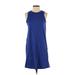 Old Navy Casual Dress - Shift High Neck Sleeveless: Blue Print Dresses - Women's Size Small