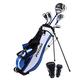 Distinctive Left Handed Junior Golf Club Set for Age 9 to 12 (Height 4'4" to 5'), Left Handed Only, Set Includes: Driver (15"), Hybrid Wood (22*), 2 Irons, Putter, Bonus Stand Bag & 2 Headcovers