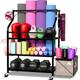 Amonax Home Gym Storage Dumbbell Rack, Weight Stand Kettlebell Rack Yoga Mat Holder Rack for Barbell Pad Resistance Band Foam Roller, Fitness Accessories Organizer Workout Equipment for Women