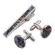 Men's French Cuff Link tie Clip Set Cuff pin Brooch Buckle (Color : E, Size : D)