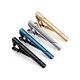 Four-Piece tie Clip Set French Smooth Twills tie Clip Gold and Silver Blue and Black