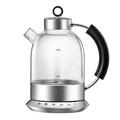 ASCOT Electric Kettle with 5 Variable Presets, Electric Tea Kettle & Coffee Kettle, Glass Body with Stainless Steel Lid ＆ Bottom, 30Mins Keep Warm, 2200 Watt Quick Heating, 1.5L, Silver