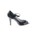 Nine West Heels: Pumps Stilleto Cocktail Party Black Print Shoes - Women's Size 9 - Peep Toe