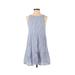 Old Navy Casual Dress - A-Line High Neck Sleeveless: Blue Print Dresses - Women's Size Small