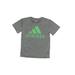 Adidas Active T-Shirt: Gray Sporting & Activewear - Kids Boy's Size Small
