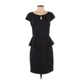 Laundry by Design Casual Dress - DropWaist Keyhole Short Sleeve: Black Dresses - Women's Size 8