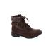 American Eagle Shoes Boots: Combat Chunky Heel Casual Brown Solid Shoes - Kids Girl's Size 11 1/2