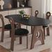 Elevat Home Vintage Oval Sintered Stone Dining Table & Chair Oval Dining Set Wood in Black/Brown | 29.52 H x 31.49 W x 55.11 D in | Wayfair
