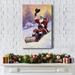 The Holiday Aisle® Here Comes Santa Premium Gallery Wrapped Canvas - Ready To Hang Canvas in Black/Blue/Green | 18" H x 12" W x 1.5" D | Wayfair