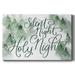 The Holiday Aisle® Holy Night - Wrapped Canvas Print Metal in Green/White | 40 H x 60 W x 1.5 D in | Wayfair 50FE4A52BD714A22A5F9D9729A7086F3