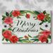 The Holiday Aisle® Christmas Flora Wreath Collection A - Wrapped Canvas Print Canvas, Solid Wood in Green/Red/White | 18 H x 27 W x 1.5 D in | Wayfair