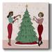 The Holiday Aisle® Holly Jolly Holiday I On Canvas Print Canvas, Solid Wood in Brown/Green/Red | 16 H x 16 W x 1.5 D in | Wayfair