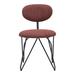 Brayden Studio® Clausell Low Back Side Chair Dining Chair Wood/Upholstered/Fabric in Brown | 30.3 H x 18.1 W x 20.9 D in | Wayfair