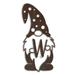 The Holiday Aisle® Metal Gnome Monogram Holiday Shaped Ornament Metal in Brown | 4 H x 4 W x 0.05 D in | Wayfair 4CBD602F245A4F00B41C97156BE8E177