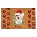 The Holiday Aisle® Personalizable Christmas Outdoor Doormat Coir in Brown/Orange/Red | 30 H x 18 W x 0.75 D in | Wayfair
