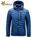 CHRLCK-Doudoune de Randonnée pour Homme Coupe-Vent Thermique Imperméable Chaud Grande Taille