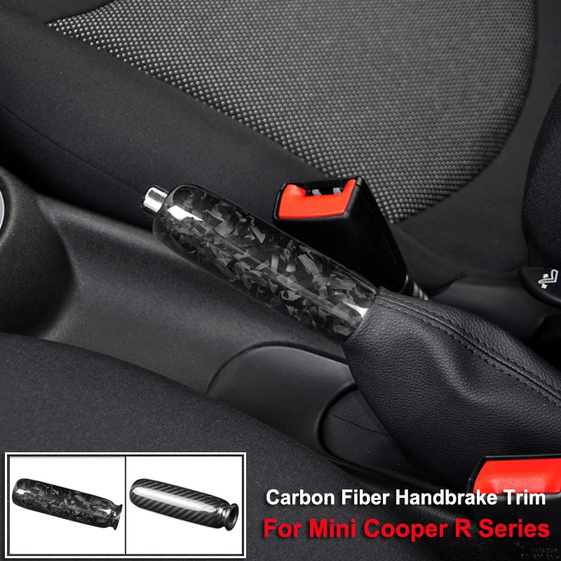 Couvercle de poignée de frein à main en fibre de carbone pour Mini Cooper, accessoires de voiture pour Mini Cooper R55, Wlman R56, R57, R58, R59, R50, R53