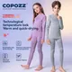 COPOZZ-Ensemble de sous-vêtements thermiques chauds et respirants pour garçon et fille caleçons de